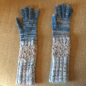Missoni wool-mohair blend long knit gloves-Sz M